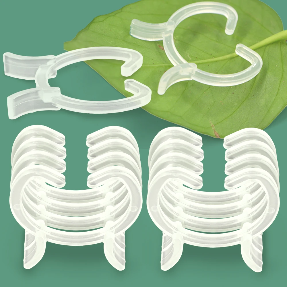 Прозрачные зажимы для поддержки садовых растений переворачиваемая кольцевая