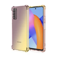 for huawei honor 10 10x lite 30 lite pro 30s corners soft silicon back gradient rainbow color shockproof protective funda