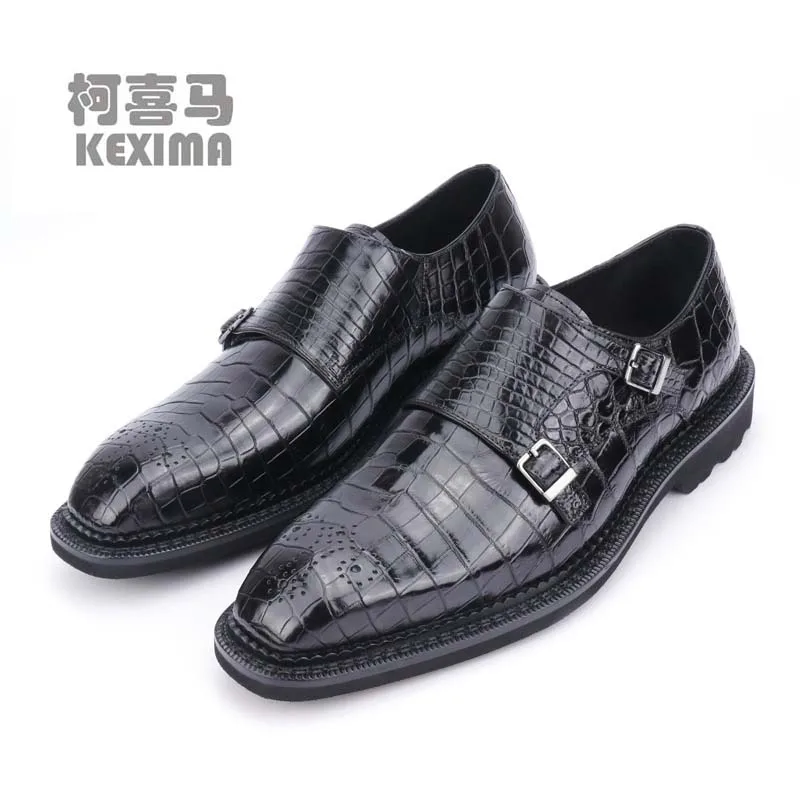 

KEXIMA New crocodile leather shoes for men wear formal shoes men dress shoes breathable business shoes for men crocodile shoes