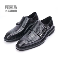 kexima new crocodile leather shoes for men wear formal men dress shoes breathable business shoes for men crocodile shoes