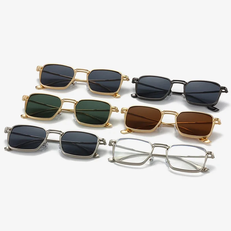 Винтажные металлические солнцезащитные очки dyymj мужские Модные полосатые