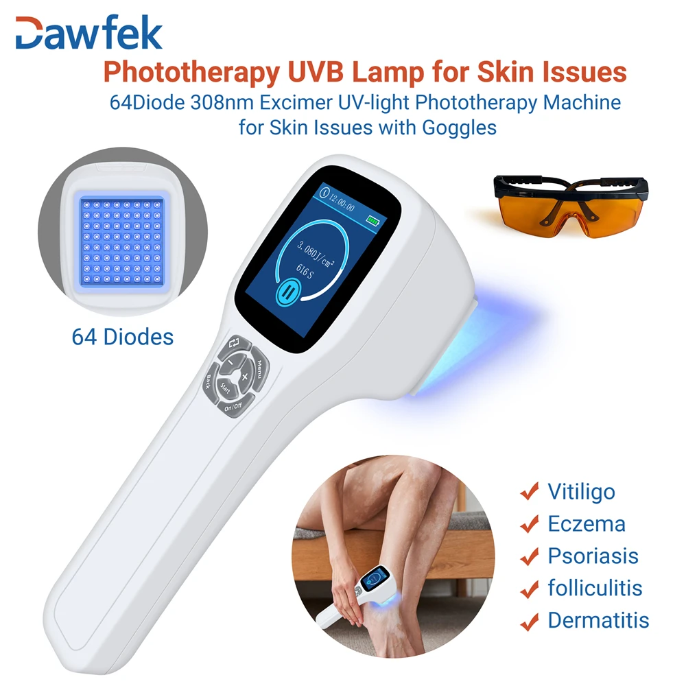 Лампа Dawfek UVB для Vitiligo псориаз экзема нм аппарат фототерапии устройство лечения