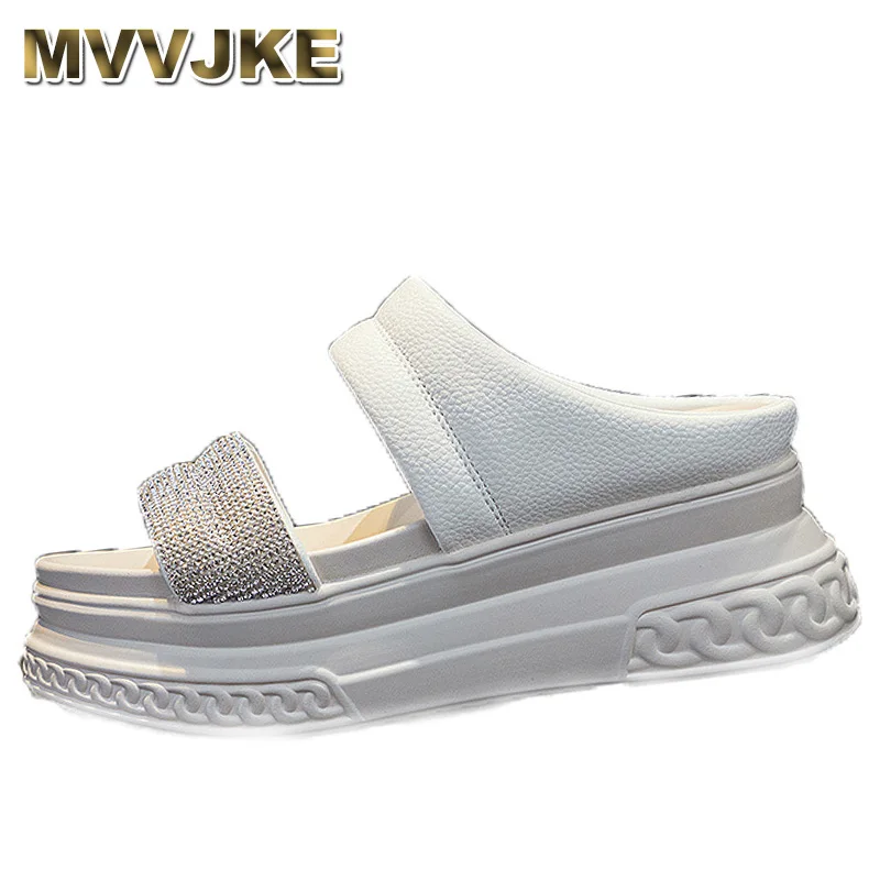 

Slippers Women Summer Wear 2023 New Fashion Women Slippers Chunky Wedges Platform 7CM Open Toes Sandals Ladies