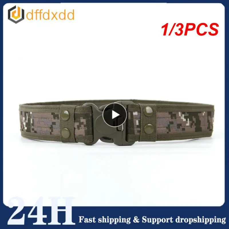 

Ремень мужской Тактический в стиле милитари, Модный Камуфляжный брезентовый пояс в стиле милитари, для охоты, 1/3 шт.