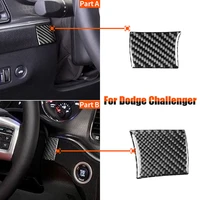 black carbon fiber sticker car steering wheel left and right side stickers for dodge challenger 2015 2016 2017 2018 2019 2020