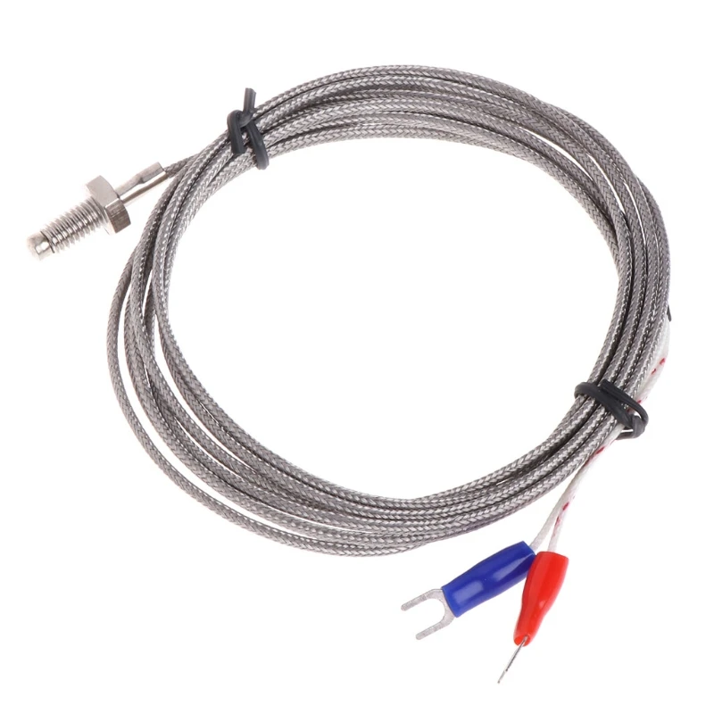 

Thermocouple Temperature Sensors M6 Thread Probe Range 0-400℃ with1 Meter Wire 85WC