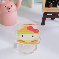 kawaii sanrio hello kitty melody kuromi cinnamoroll cute burger hello kitty pacha dog 3cm mini stand cartoon anime cute stand