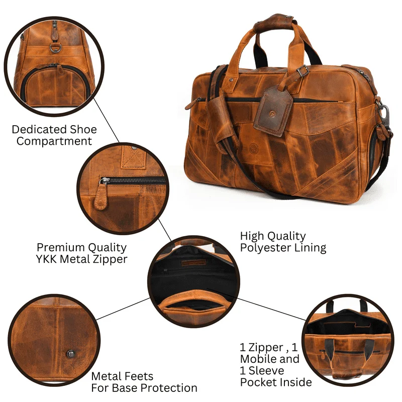 Genuine Leather Duffle Bag 20