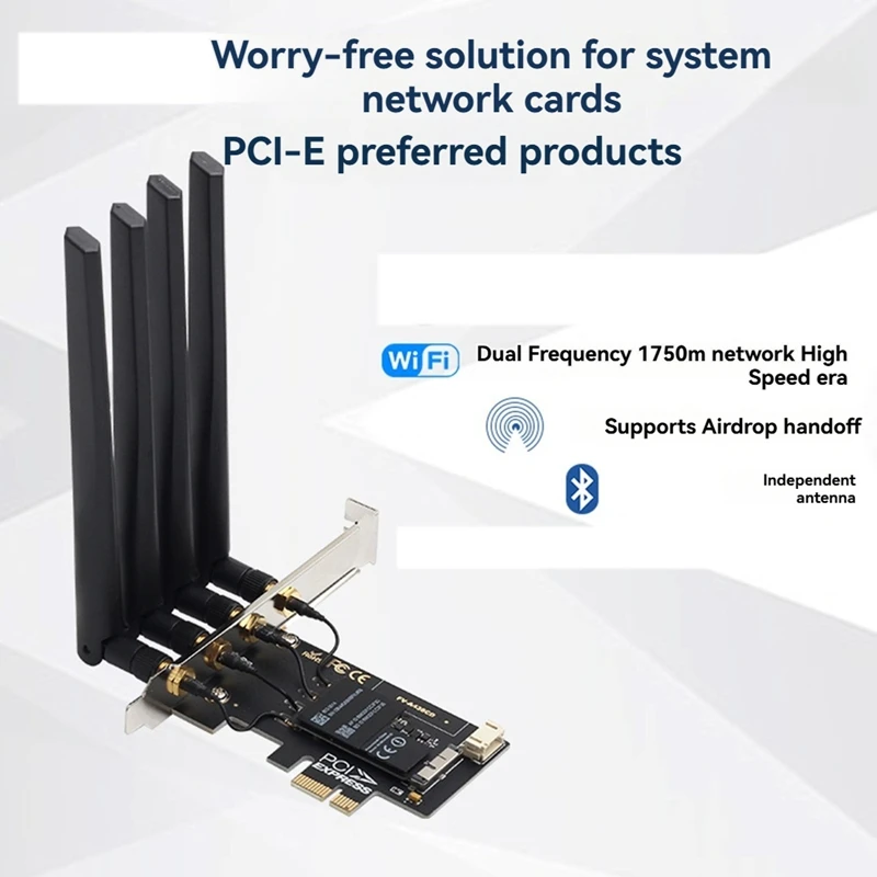 BCM94360CD Беспроводной адаптер Hackintosh PCIE 1750 Мбит/с двухдиапазонный 2 4 ГБ/5 ГГц Bluetooth 0