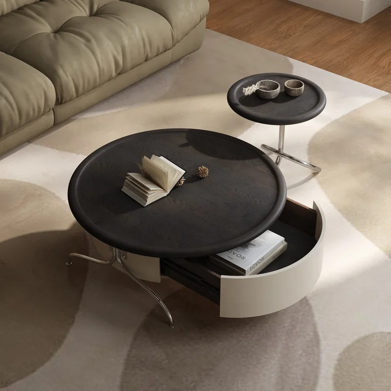 Журнальный столик Foshan Moodern для гостиной журнальный с местом хранения круглый