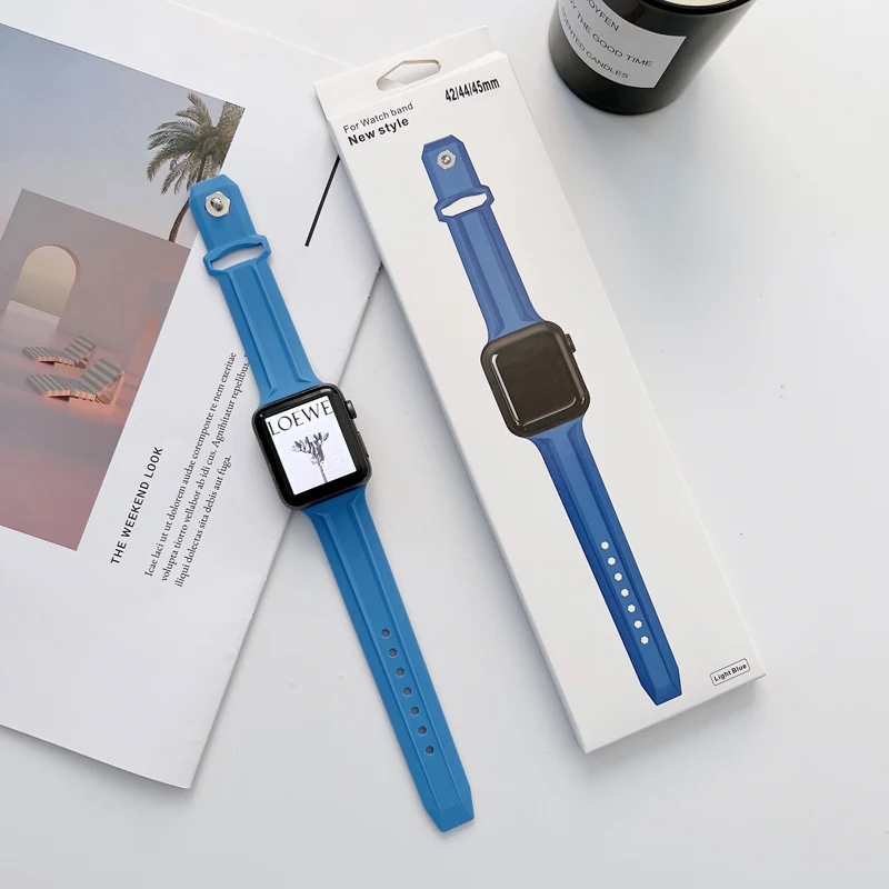 Diamond Shape Silicone Strap For Apple Watch Band 38/40/41MM,42/44/45/49MM Sports Smart Watch Accessories iWatch Ultra Series785