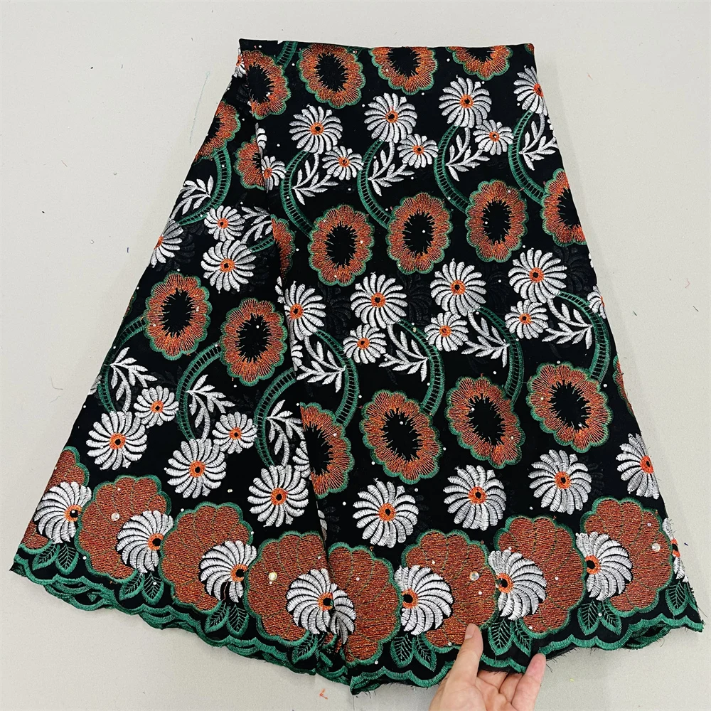 

High Quality African Lace Fabric Swiss Cotton Lace Fabric Holes Swiss Voile Lace In Switzerland For Nigerian Party Dress LY1446