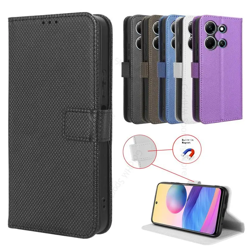 

For Infinix Note 30i 12 G96 Magnetic Flip Leather Phone Case For Note 12i 12 VIP 11 30 8i 12 10 Pro Card Slot Wallet Cover Funda