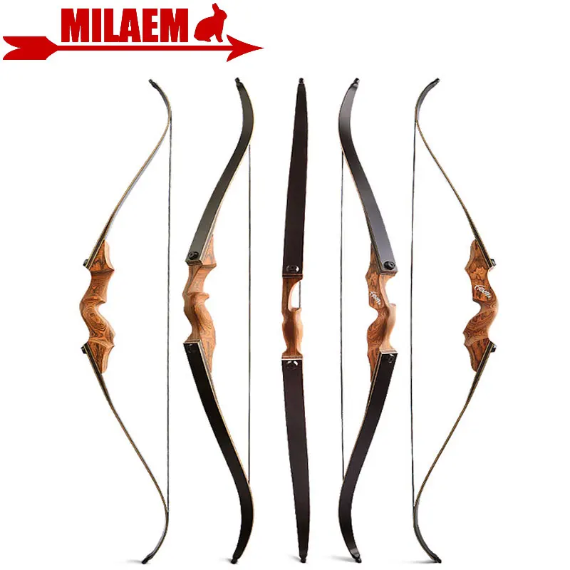 

60-дюймовый Рекурсивный охотничий лук для стрельбы из лука 20-60 фунтов 15-дюймовый лук с деревянной ручкой американский Лук для съемки аксессу...