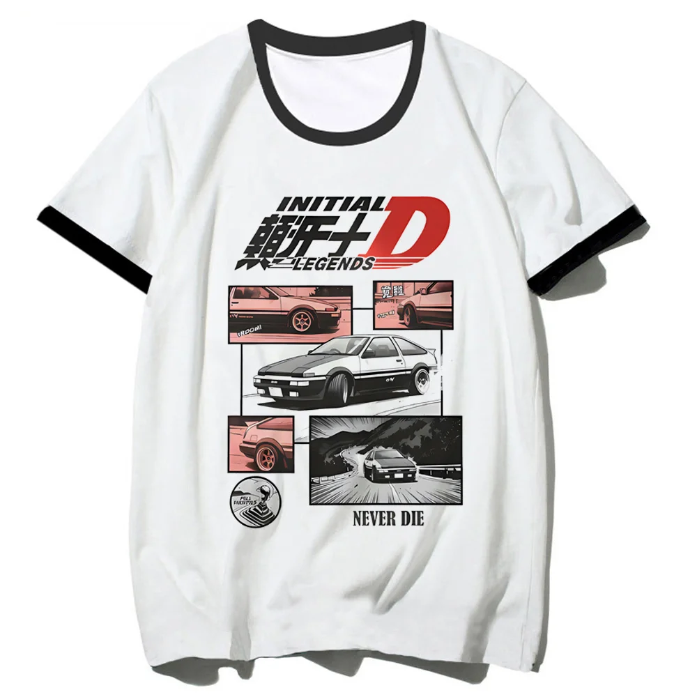 Фото Футболка Initial D женская, эстетика кавайи, графический готический стиль, классический аниме-топ, футболки в стиле хип-хоп, гранж, дышащая, в стиле харадзюку, аниме №1