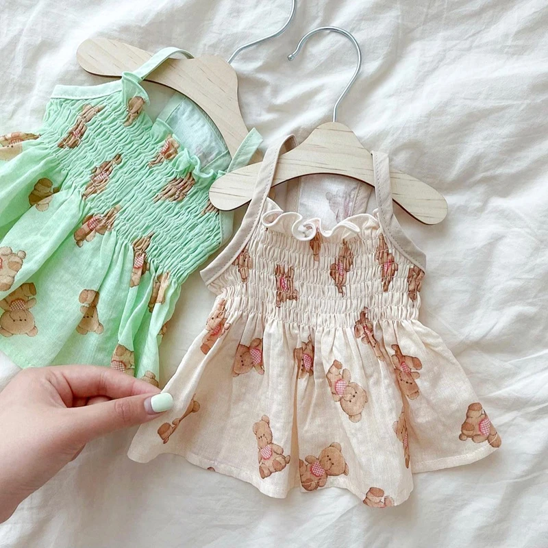 Красивая летняя юбка для домашних животных платье школьницы дышащая одежда