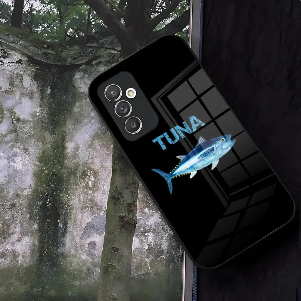 Чехол для телефона Shimano Fish Glass Samsung Galaxy S20 S25 S21 S22 S24 S23 Ultra Fe Plus A34 A54 A16 A24 A52 A53 M54 Coque