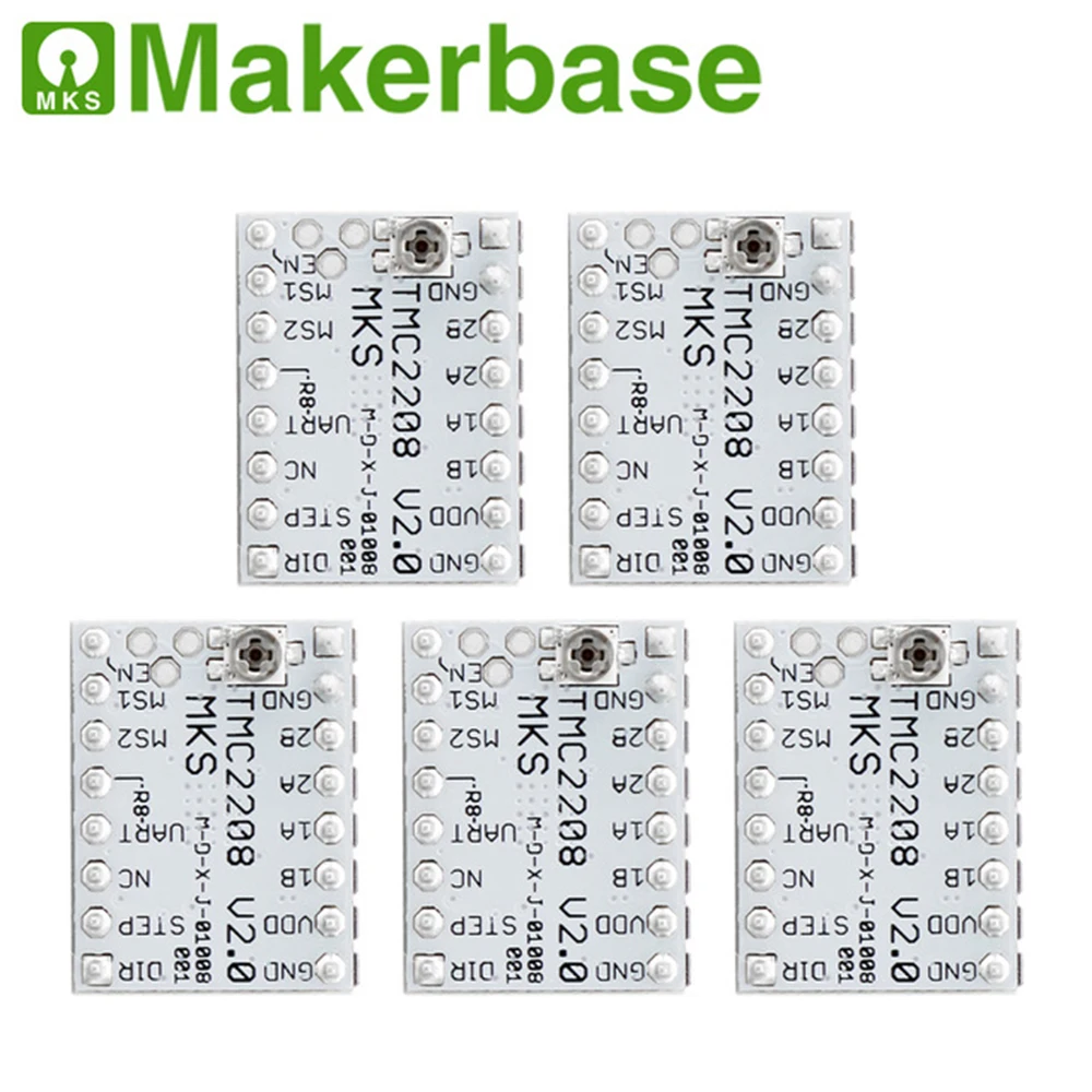 5PCS 3D Printer Parts Makerbase MKS TMC2208 2208 Stepper Motor Driver StepStick V2.0 ultra silent For SGen_L Gen_L Robin Nano