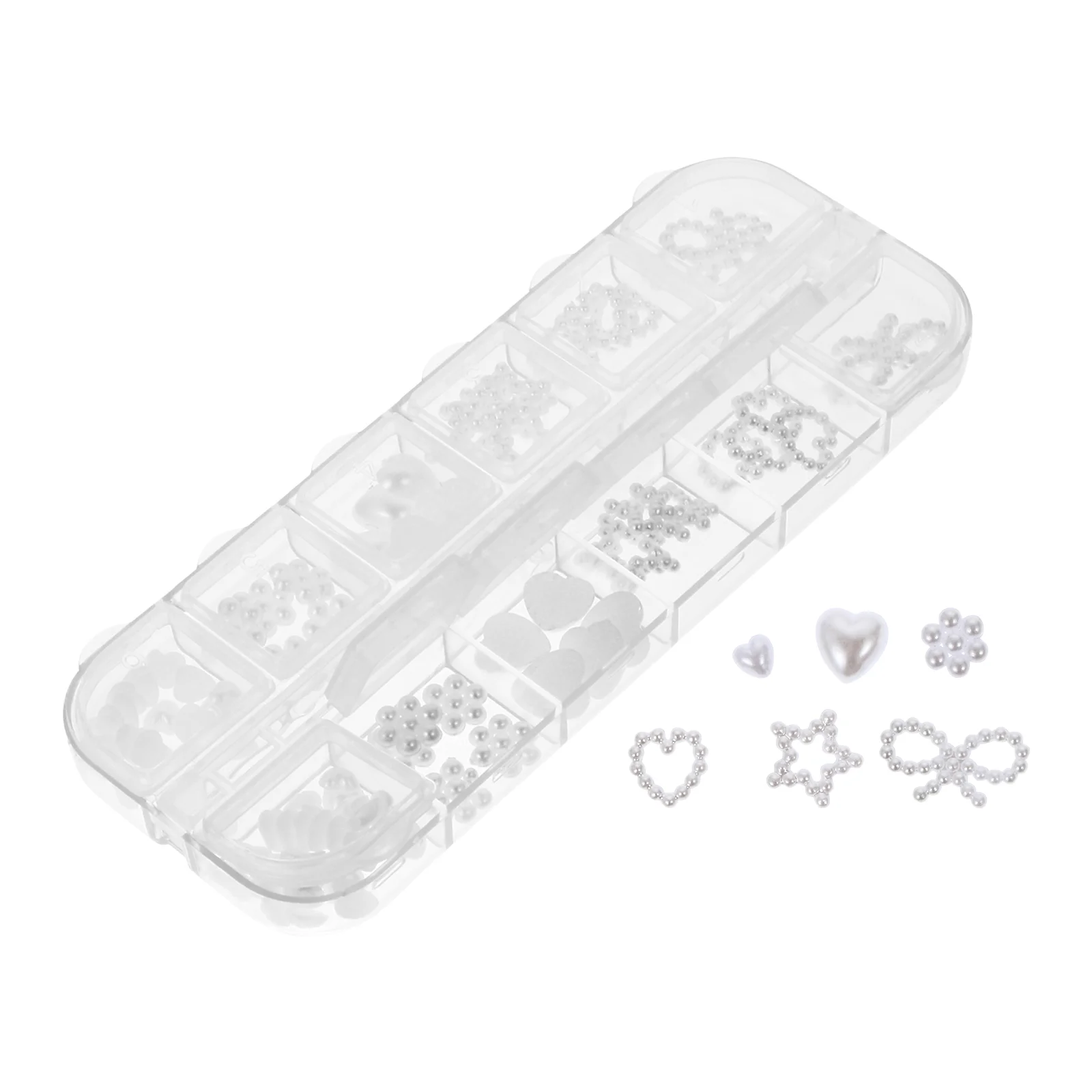 

Nail Art Pearls Pearl Nails Gems Kit Decals Gel Decorations Charms Acrylic