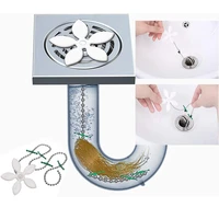 small flower chain sewer hair cleaner suitable for kitchen sink pipeline cleaning hook bathroom anti clogging drainage facility