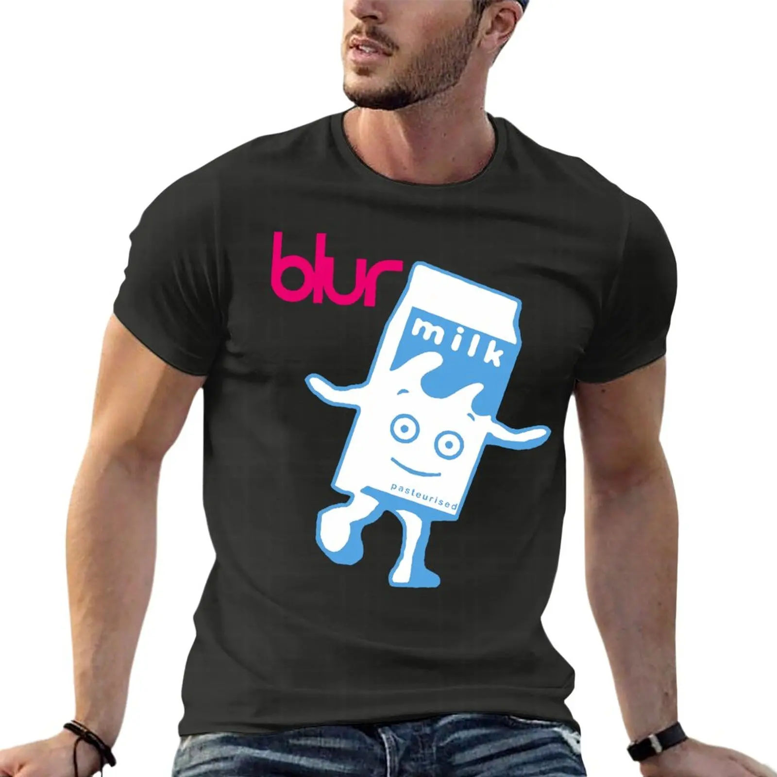 

Blur Britpop Band Coffee And Tv Milk Band Concert Tour Oversize Tshirt Brand Men Clothes 100% Cotton Streetwear Tops Tee