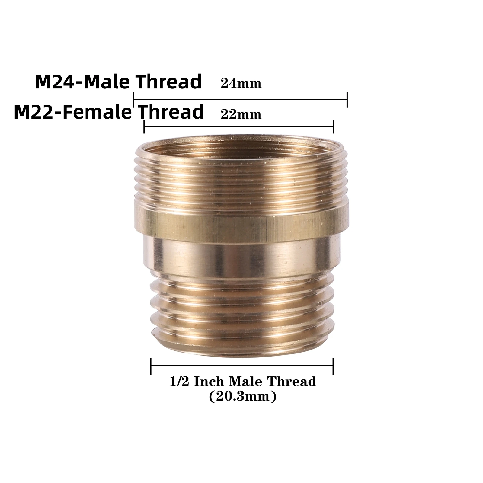 

Металлический переходник для крана 1/2"-3/4" на M18 M22 M24