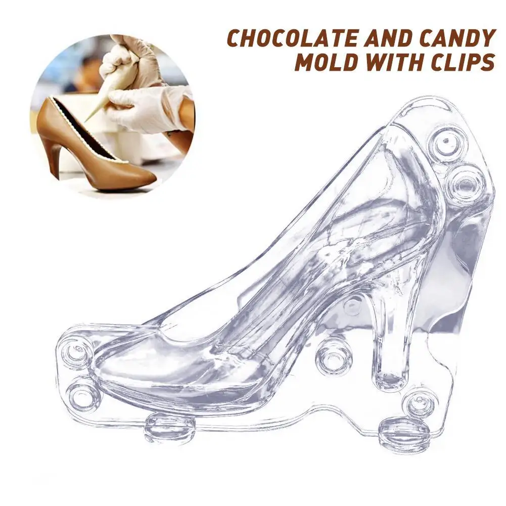 

1pcs High Heel Shoes Shaped Chocolate Candy Mould 3D Molding Cake Baking Tool Fondant Cake Mold