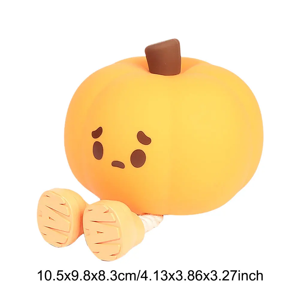 Прикроватная сенсорная лампа с тыквой на Хэллоуин силиконовый детский ночник