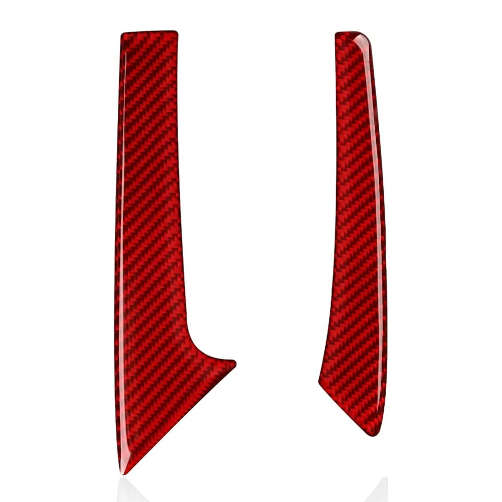 

Center Control Handle Cover Trims Sticker Decal Carbon Fiber for Chevrolet Corvette C7 2014-2019, Red