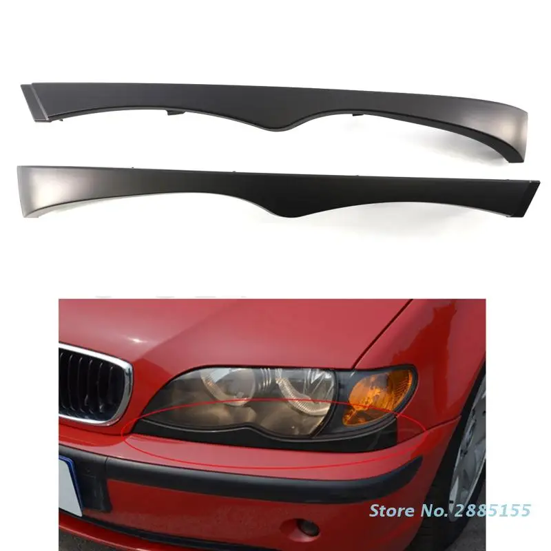 

Черная передняя фара, дневная Обложка для век, передняя лампа для бровей, декоративные наклейки для век для E46 3 серии 02-05