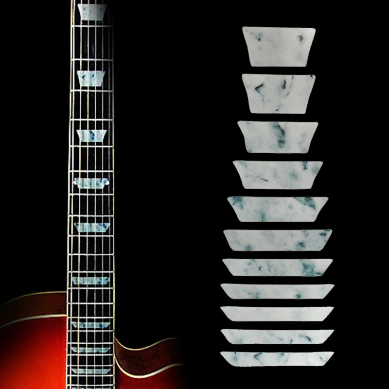 Тонкие трапециевидные наклейки Fretboard инкрустированные для электрической