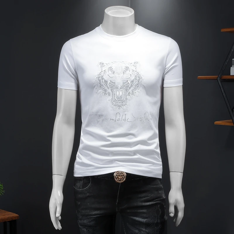 Футболка Мужская/Женская Базовая облегающая с круглым вырезом однотонная