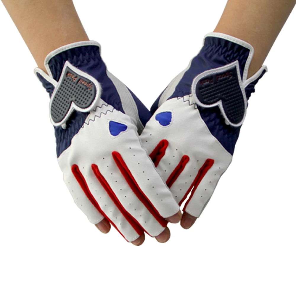 BraceTop 1 Pair Full Finger Women Golf Gloves Ladies All Weather Grip for Golf Kayaking Hiking Paddling Driving Canoeing Rowing