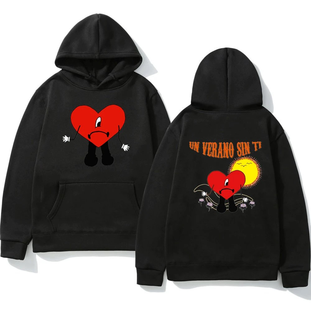 

Bad Bunny Hoodies Men and Women UN VERANO SIN TI Music Album Print Sweatshirt Winter Fashion Hip Hop Streetwear Fleece Pullover
