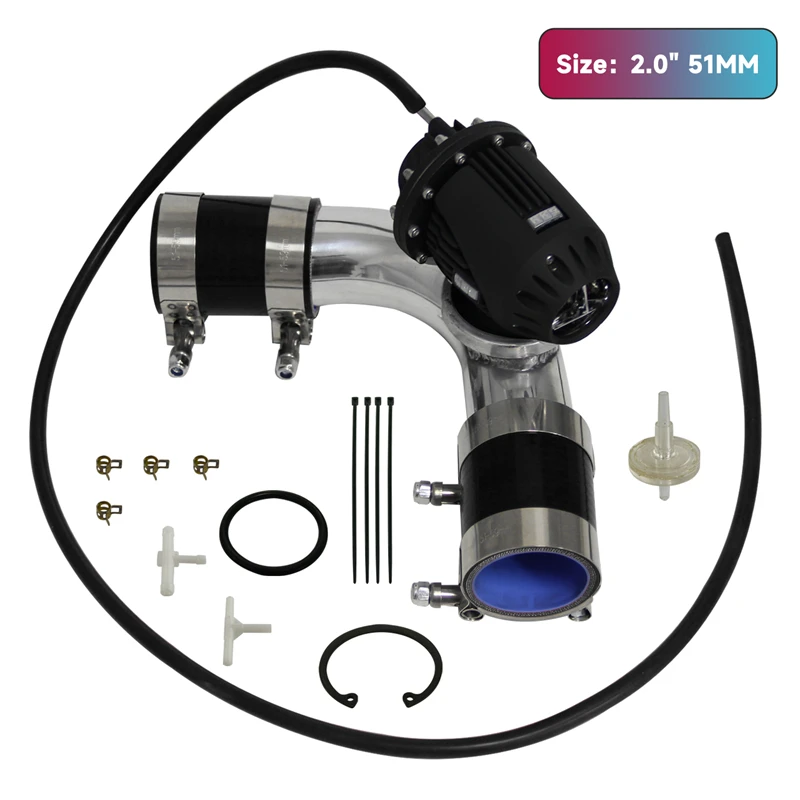 

Universal Adjustable Turbo Blow Off Valve SSQV SQV IV with 51mm 90 Degree Flange Pipe Clamp Kit