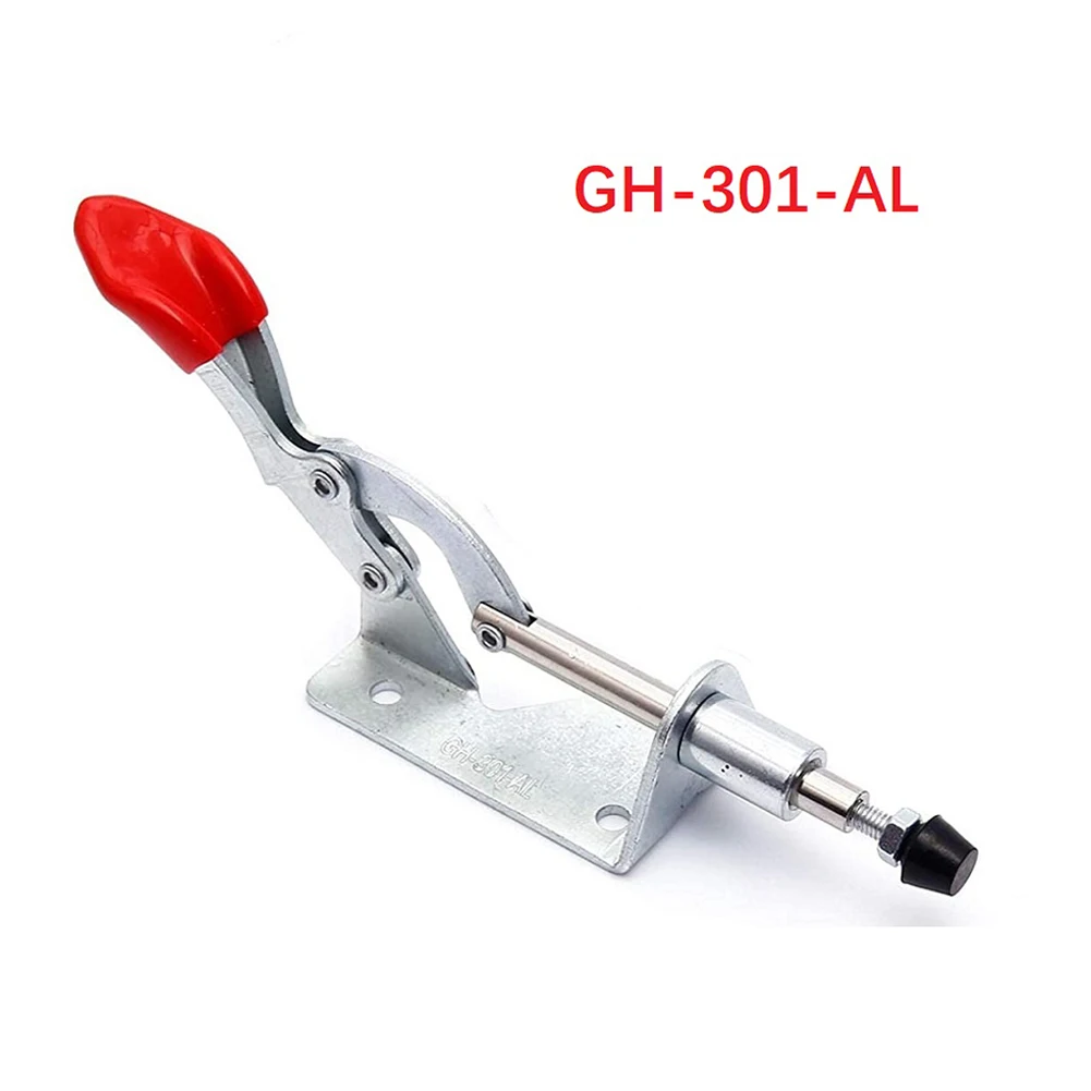 

2Pcs GH-301-AL Toggle Clamp Push-pull Horizontal Clamp Quick Release 90kg Vertical Anti Slip Woodworking Assembly Welding Fixing