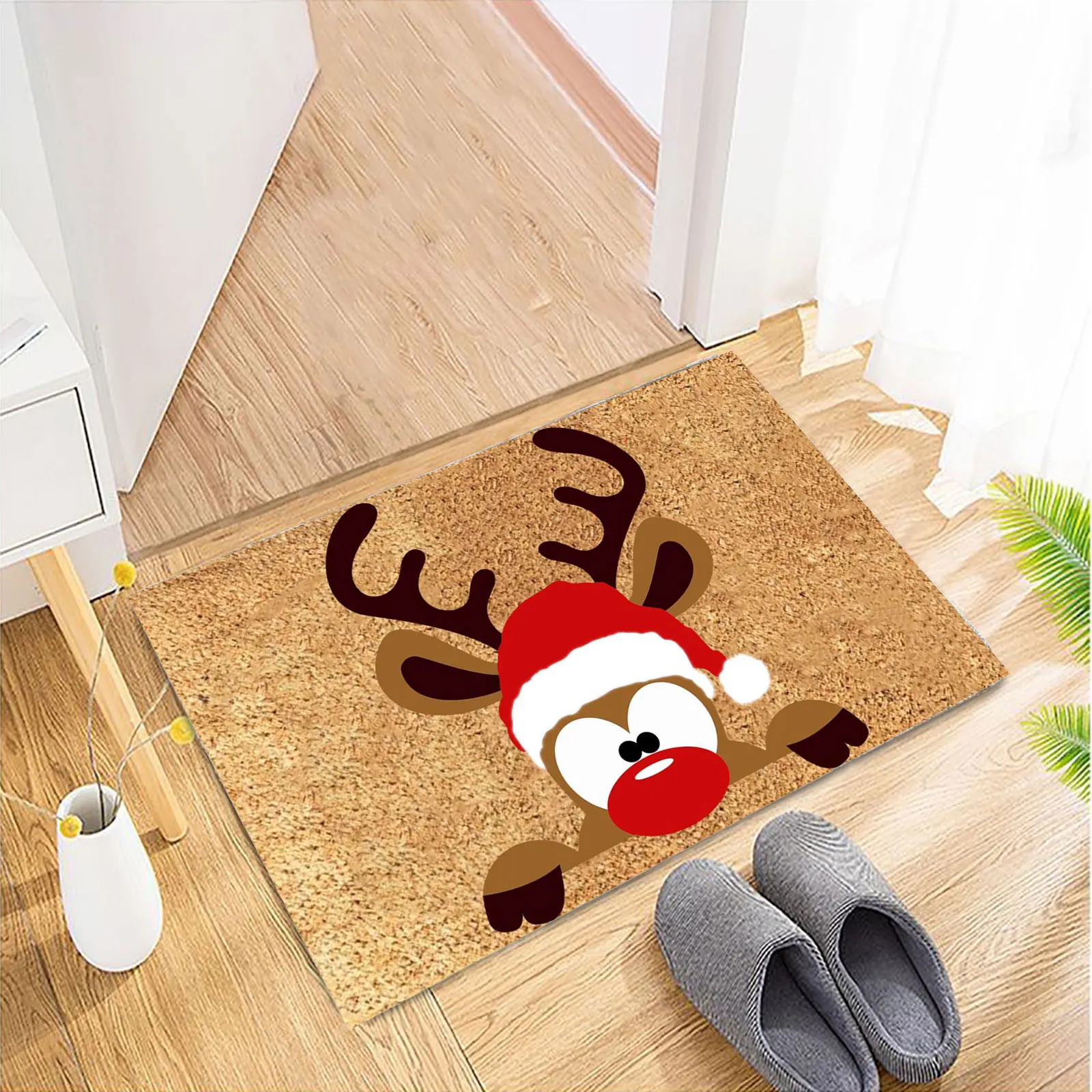 

Подставка для кухни с надписью "Merry Christmas", коврик для входа в спальню, Придверный коврик, ковер для гостиной, ковер для ванной, нескользящий д...
