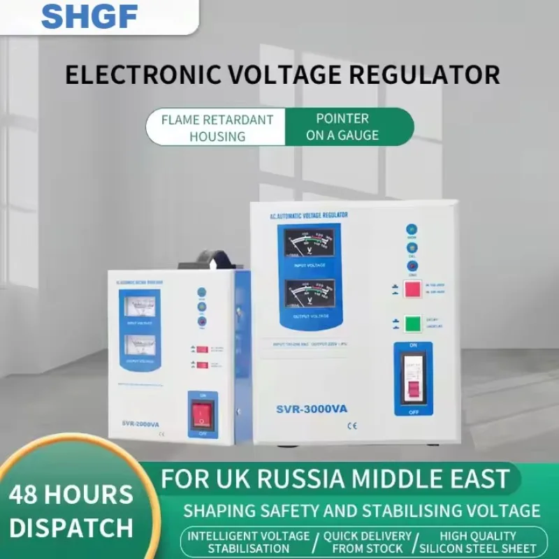 Фото Промышленный однофазный стабилизатор напряжения (AVR) 5 кВА 220 В с широким диапазоном входного напряжения для бытовой техники, офисов и магазинов в зонах низковольтного электроснабжения №3