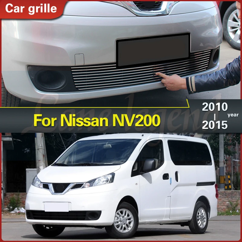 

Для Nissan NV200 2010-2015 сетка переднего бампера автомобиля из нержавеющей стали, решетка вокруг отделки, гоночные грили, гоночная решетка