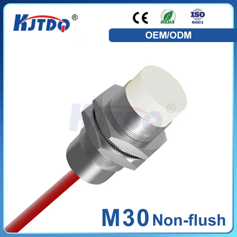 

M30 IP67 Non-Flushed PNP NPN 2 Wire NO NC Sn 15/30mm 150℃ High Temperature Proximity Sensor