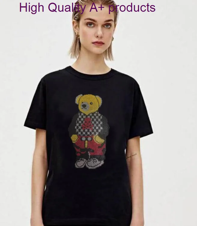 

Женская летняя футболка с круглым вырезом, со стразами