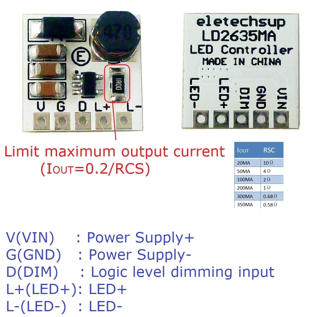 Мини-размер DC 5-24V Step-downLED Модуль затемнения постоянного тока ШИМ Регулируемый