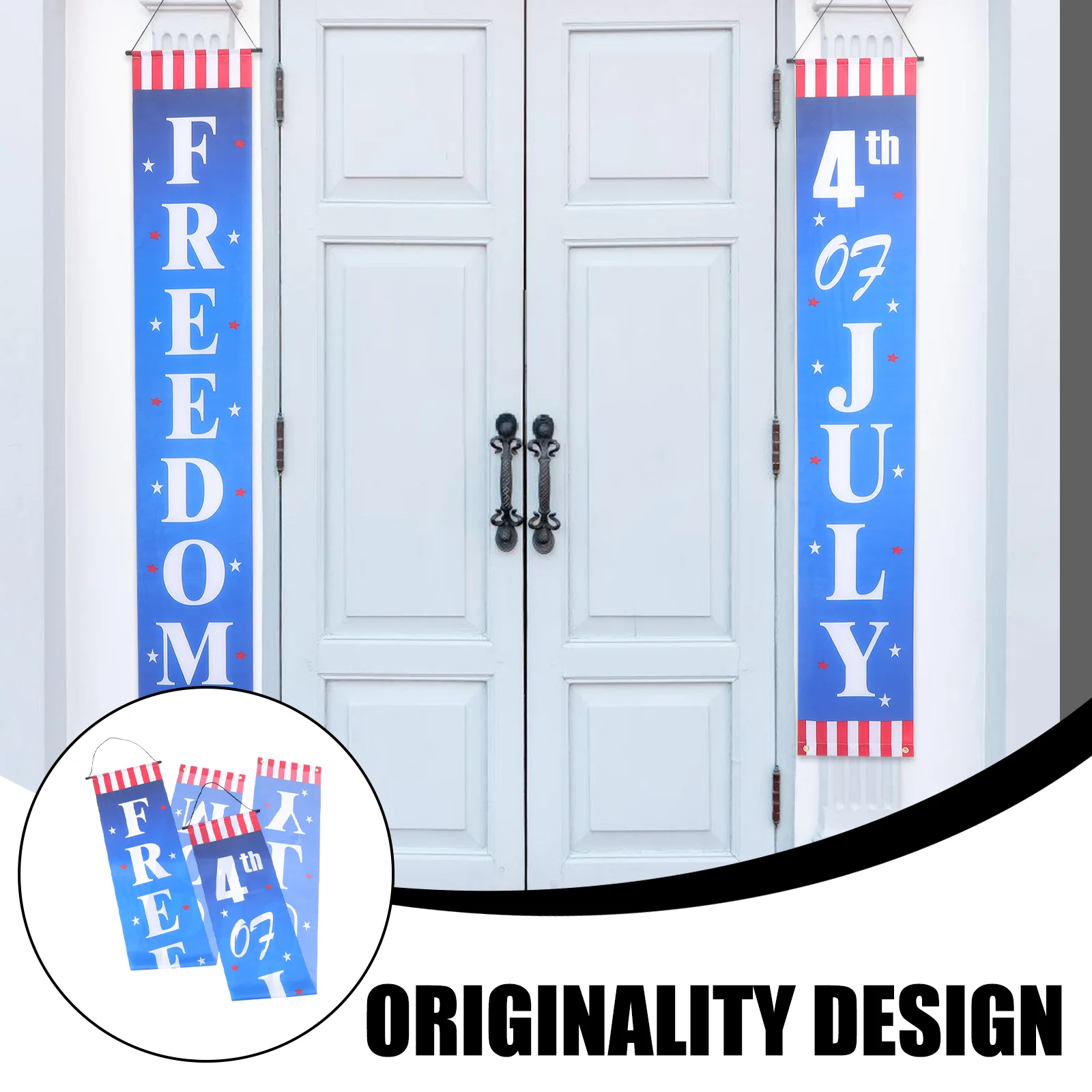 Занавеска ко Дню независимости патриотический подвесной баннер знак на крыльце