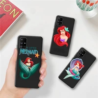 the little mermaid ariel phone case for samsung galaxy a52 a21s a02s a12 a31 a81 a10 a30 a32 a50 a80 a71 a51 5g