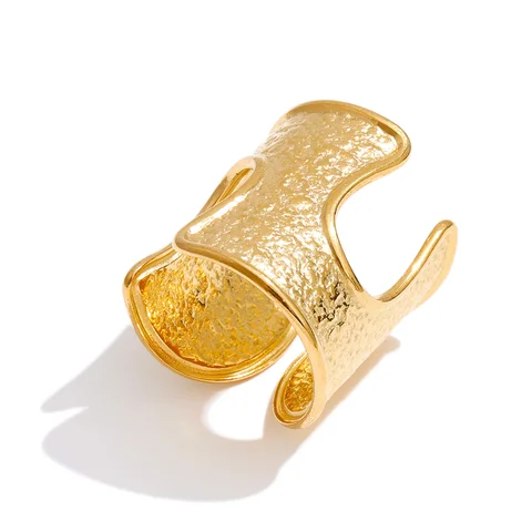 Женское кольцо Yhpup стальная золотистого цвета