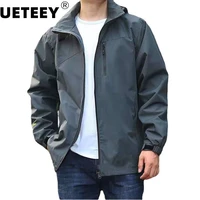 mens hiking jacket raincoat multi pocket hooded brand tactical windbreaker coat man outdoor sports coats hunting fishing outwear