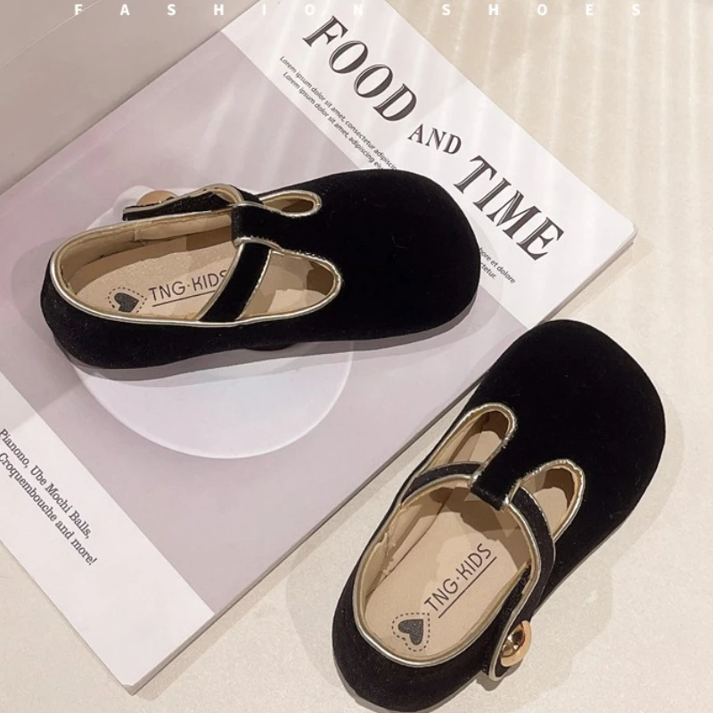 Туфли Мэри Джейн для девочек детские винтажные бархатные вечерние платья на