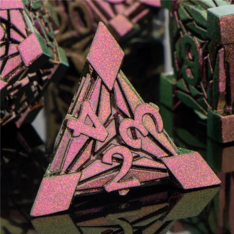 Металлические игральные кости KERWELLSI DND D &amp Dungeon и Dragon ручной работы с трещинами D20