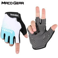 mens summer cycling anti sweat anti shock biker racing gloves off road riding hiking workout outdoor sports half finger glove