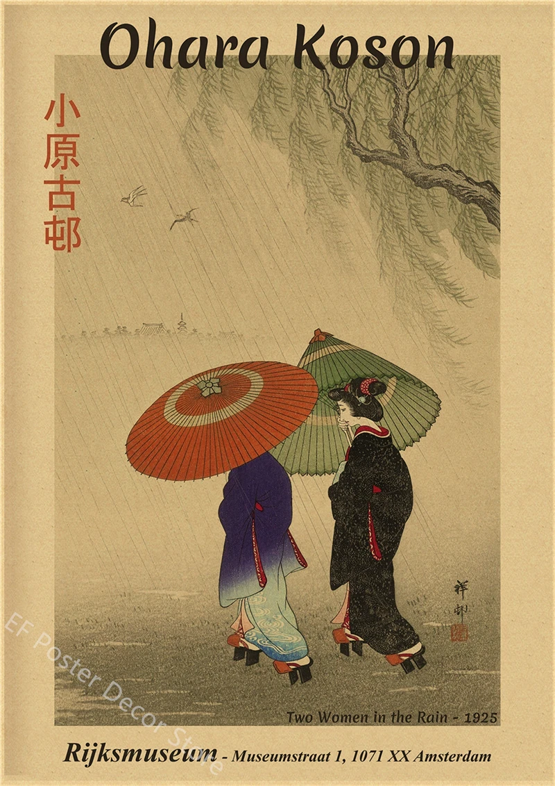 

Винтажный постер Hokusai Ohara Koson А4/А3